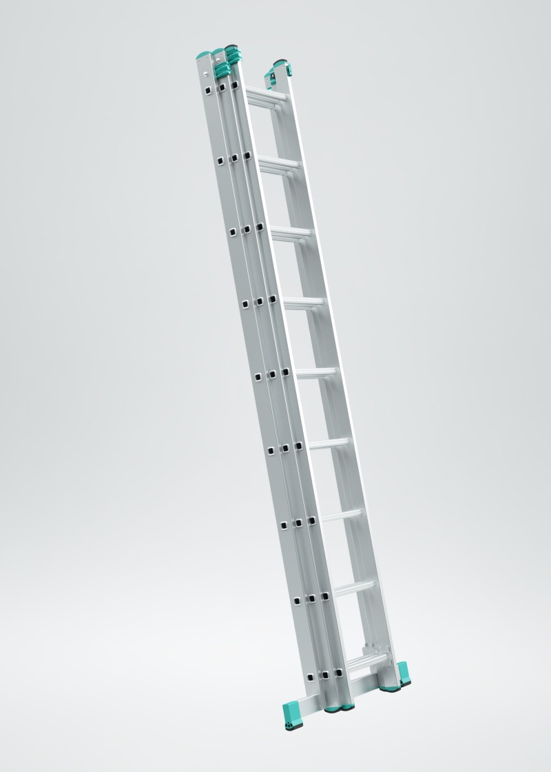 Rebrík Alve trojdielny 3x7 schodiskový