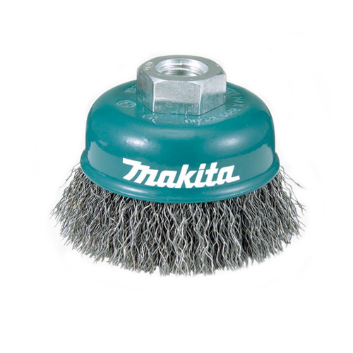 Miskovitá kefa Makita z oceľového drôtu - vlnitý 75mm
