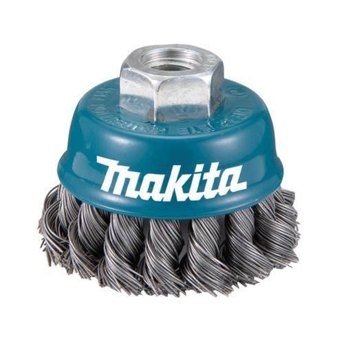 Miskovitá kefa Makita z oceľového drôtu - spletaný 60mm
