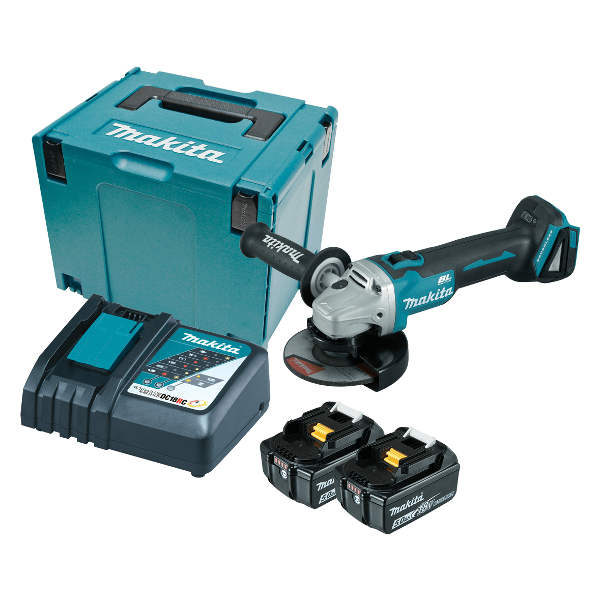 Makita AKU uhlová brúska DGA504RTJ