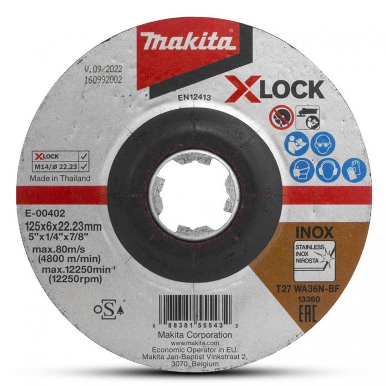 Brúsny kotúč nerez Makita 125x6,0x22,23 X-LOCK
